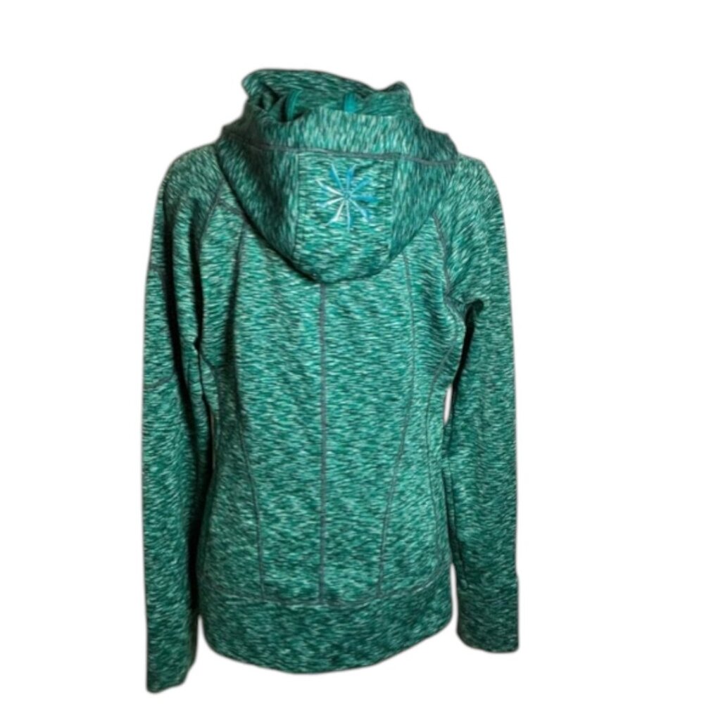 Athleta Blue Space Dye Zip Hoodie Size Large Athletic Workout Jacket - Picture 4 of 13